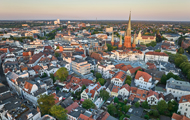 Symbolbild Mietspiegel: Luftbild von Oldenburg